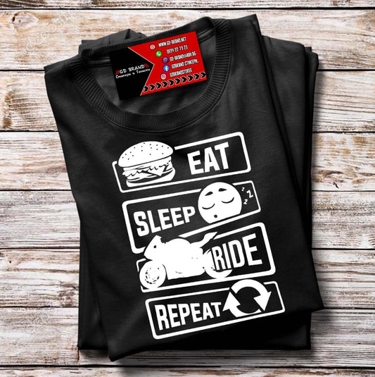 Тениска Eat Sleep Ride Repeat
